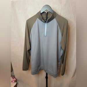 Peter Millar Striped Golf Shirt in Gray and Blue